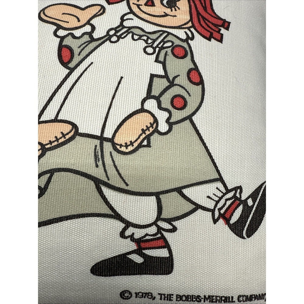 Vintage Raggedy Ann and Andy Throw Pillow Collectible 9 inches 1978 With Tag. - Picture 9 of 9